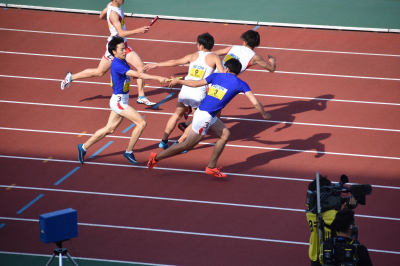 2021関東インカレ4×400mR  7位 順大 有上 優祐(3年)