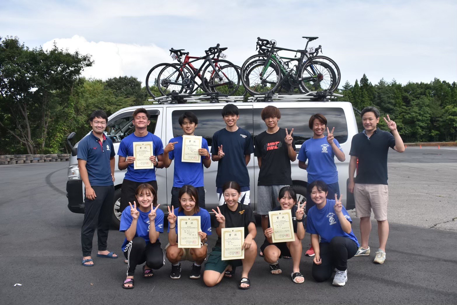 自転車競技部集合写真