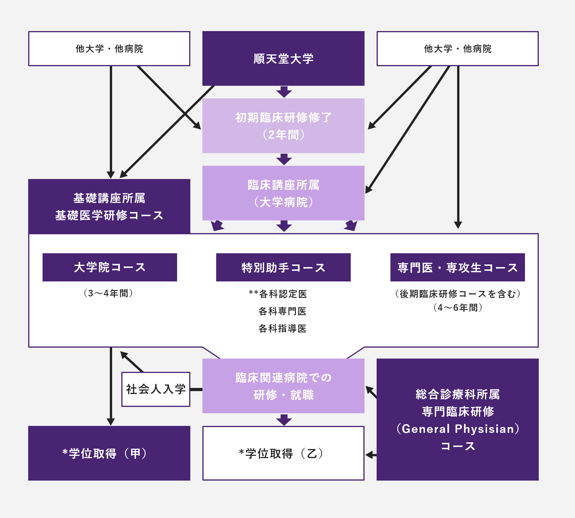 臨床研修の進路モデル