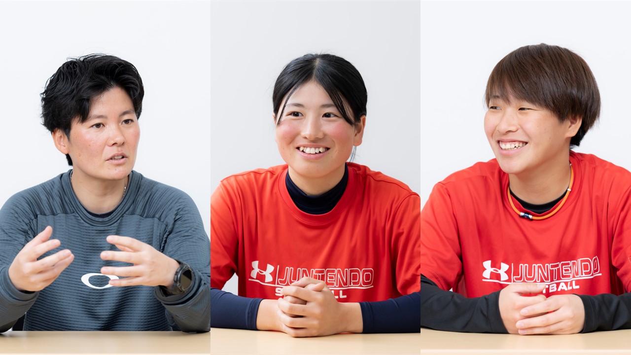 ソフトボール部対談の様子