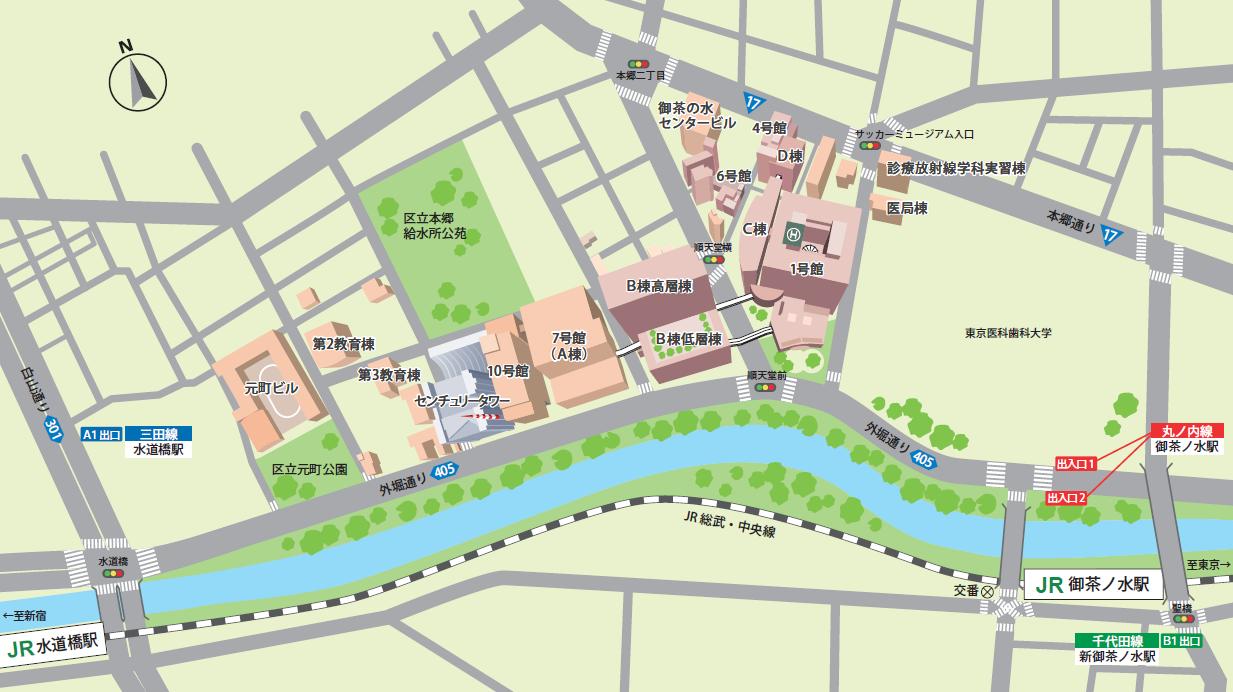 本郷・お茶の水キャンパスマップ