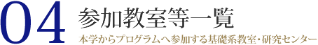 04 参加教室等一覧